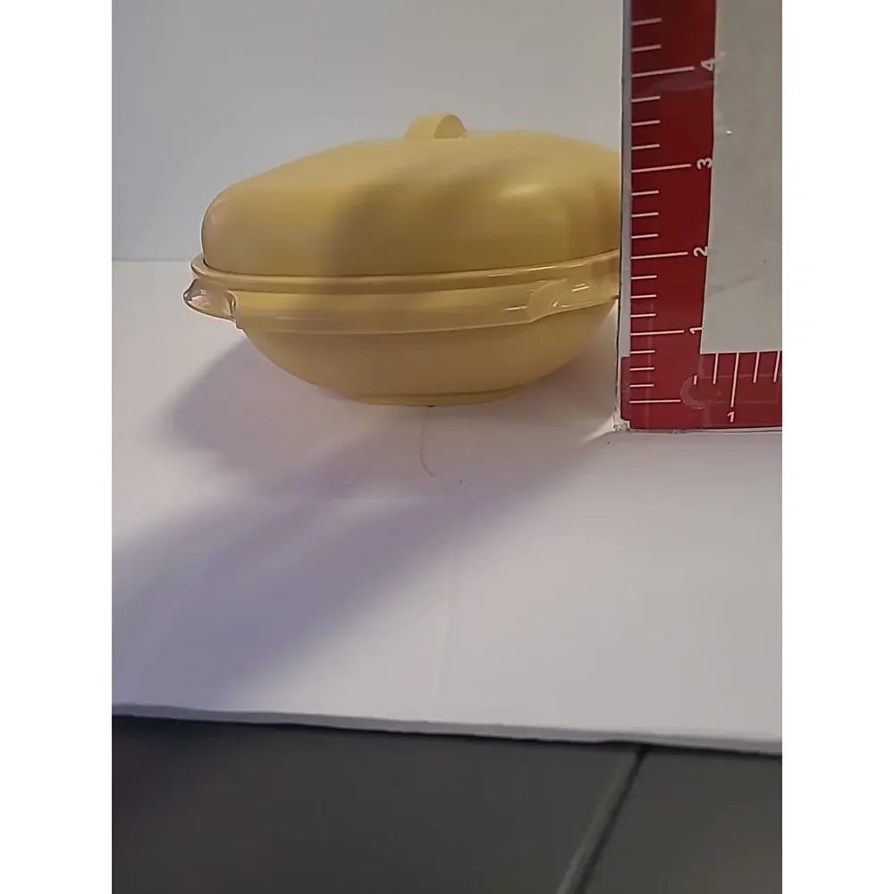 Tupperware Microwave Steamer Cooker Vintage Harvest Gold NO BASKET/DIVIDER